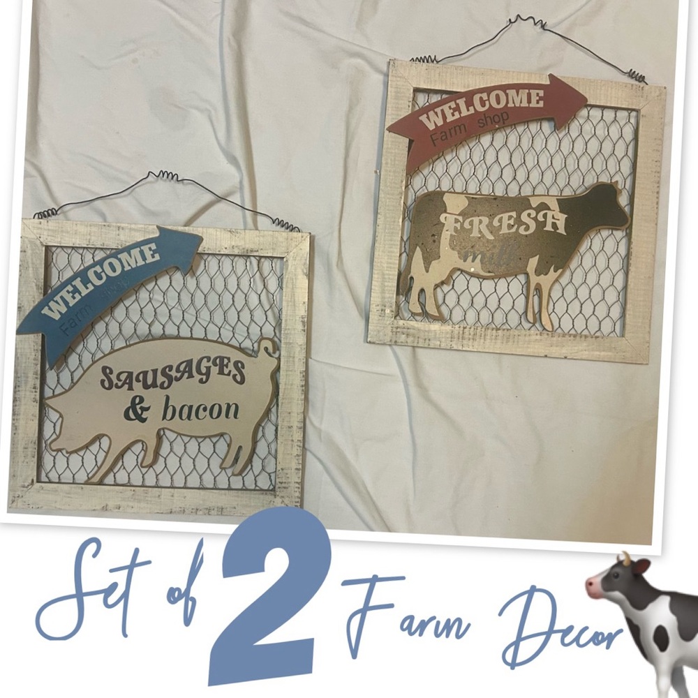 Set of 2 FarmHouse Wall Decor